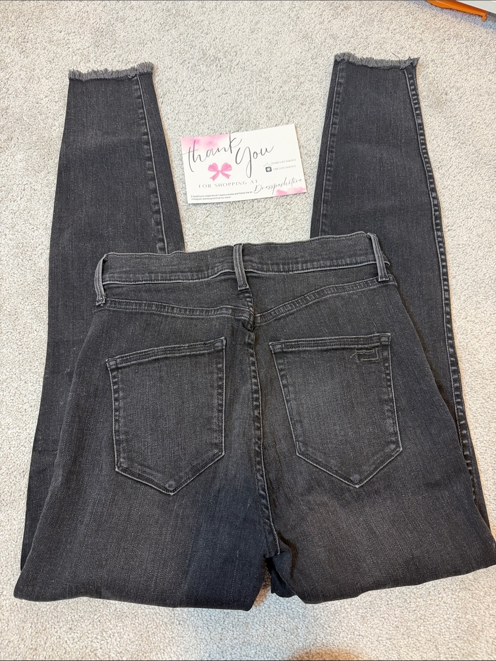 AYR The Riser Black Jeans with Frayed Hem - Picture 3 of 4